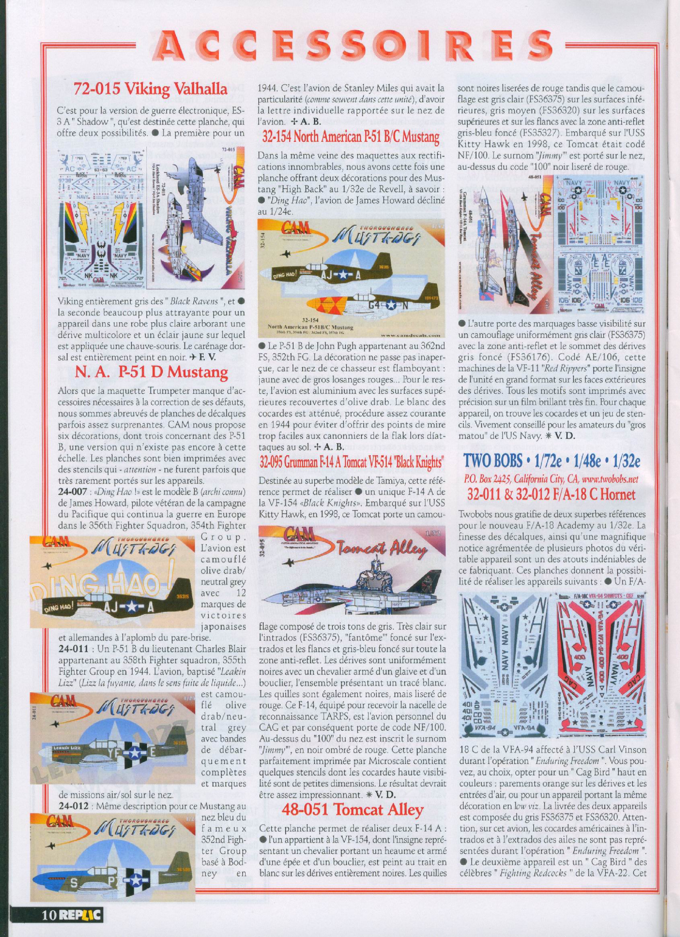 Replic 145 - Sunderland, AH-64, Macci C 202, US Navy